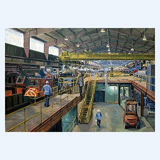 Drahtwalzwerk | Charter Steel, Saukville USA | 2003 | 90 x 130 cm | Öl/Leinwand