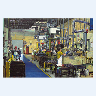 Anschliffabteilung | Kondex Corp. Lomira, USA | 2004 | 100 x 150 cm | Öl/Leinwand