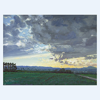 Abendhimmel | Kassel | 2004 | 45 x 60 cm | Öl/Leinwand