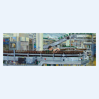 Qualitätskontrolle | Brasserie Nat. S.A.Luxemburg (Bofferding) | 2005 | 100cm x 300cm | Öl/Leinwand