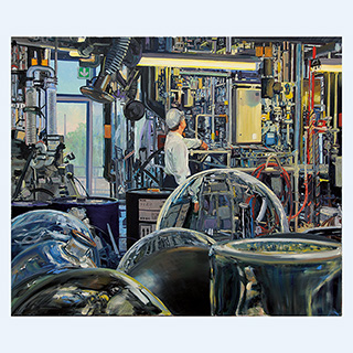 Pilotanlage | Merck, Darmstadt | 2009 | 110 x 120 cm | Öl/Leinwand