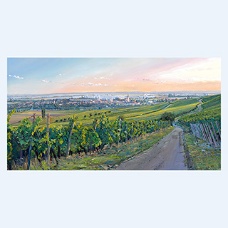 Weinberge mit Blick auf Iphofen | Iphofen, Unterfranken | 2009 | 75cm x 140cm | Öl/Leinwand