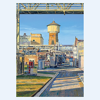 Wasserturm | Merck, Darmstadt | 2010 | 90 x 65 cm | Öl/Leinwand