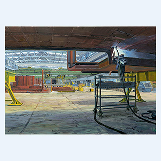 Laserzentrum | Meyer Werft, Papenburg | 2011 | 100 x 140 cm | Öl/Leinwand