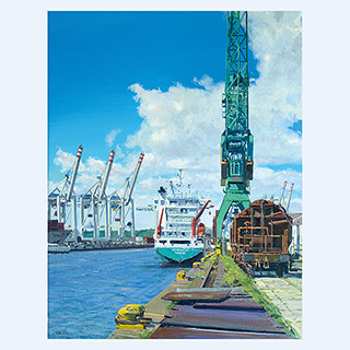 Kaiser Wilhelm Hafen | Hamburg | 2012 | 85 x 65 cm | Öl/Leinwand