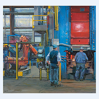 Walker Forge, Triptychon, Linker Flügel | Clintonville, Wi USA | 2013 | 90 x 95 cm | Öl/Leinwand