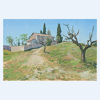 Chapelle Saint-Sixte | Provence, Frankreich | 08.10.2013 | 30cm x 45cm | Öl/Malkarton