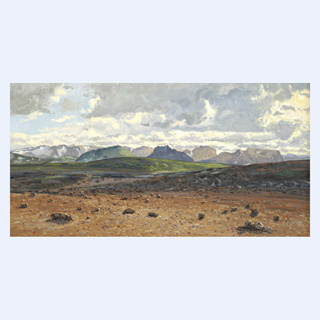 Landmannalauga | Island | 1991 | 50 x 95 cm | Öl/Leinwand