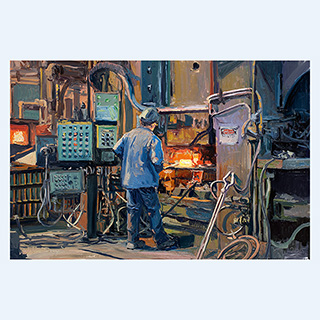 Study #3 | Walker Forge, Clintonville, WI, USA | 16.02.2015 | 40 x 60 cm | Öl/Malkarton