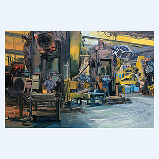 Study #1 | Walker Forge, Clintonville, WI, USA | 12.02.2015 | 40 x 60 cm | Öl/Malkarton