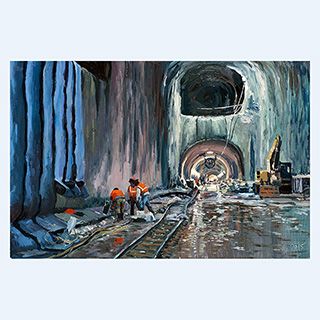 The East Side Access project #1 | New York, NY, USA | 17.02.2015 | 40 x 60 cm | Öl/Malkarton