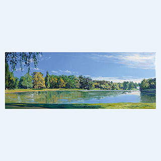 Karlsaue | Kassel | 2018 | 30 x 80 cm | Öl/Leinwand