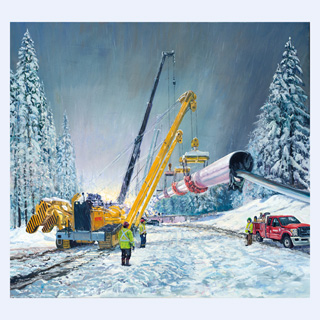 North Thompson pullback | Michels, Kanada | 2022 | 105cm x 120cm | Öl/Leinwand