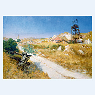 Schwefelbergwerk in Sizilien | - | 1984 | 130 x 180 cm | Öl/Leinwand