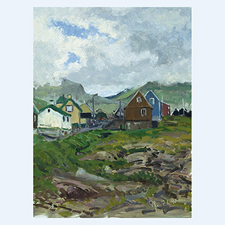 Hella, Färöer | Island | 07.08.1990 | 40 x 30 cm | Öl/Malkarton