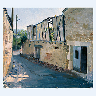Verfallenes Haus in Carennac | Midi-Pyrénées, Frankreich | 07.10.1986 | 26 x 30 cm | Öl/Malkarton
