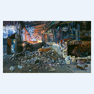 Die Freiheit, Mansfeld Kombinat | Mansfeld Kombinat, Eisleben | 1988 | 120 x 200 cm | Öl/Leinwand