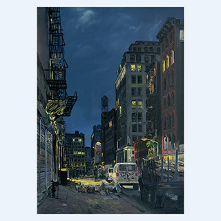 Crosby bei Nacht | New York | 1996 | 105 x 75 cm | Öl/Leinwand