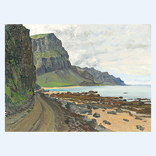 Arnarfjördur | Island | 14.08.1991 | 30cm x 40cm | Öl/Malkarton