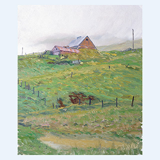 Hamraborg | Island | 28.08.1990 | 25 x 30 cm | Öl/Malkarton