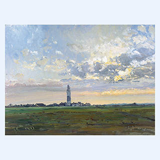 Leuchturm von Kampen | Sylt | 09.04.1997 | 30 x 40 cm | Öl/Malkarton