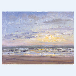 Abendstimmung bei Kampen | Sylt | 10.04.1997 | 30 x 40 cm | Öl/Malkarton