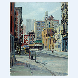 Blick zur Canal Street | New York | 31.03.1998 | 50 x 40 cm | Öl/Malkarton