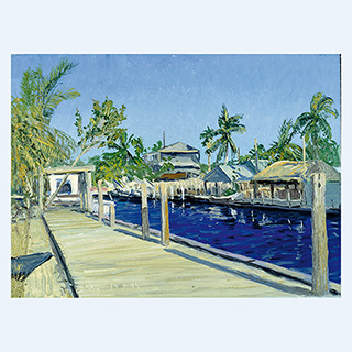 Key Largo, Kanal | Florida | 29.03.1999 | 30 x 40 cm | Öl/Malkarton