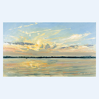 Abendstimmung auf Key Largo | Florida | 04.04.1999 | 30 x 50 cm | Öl/Malkarton