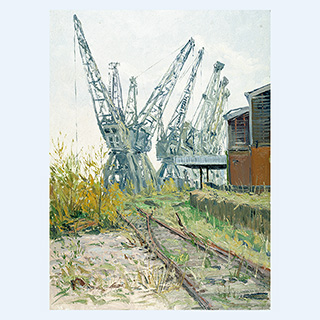 Schuppen 50, HH | Hamburg | 17.04.1999 | 40 x 30 cm | Öl/Malkarton