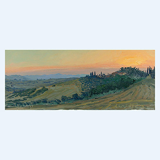 Lucignana d' Asso | Toskana | 09.09.1999 | 20 x 50 cm | Öl/Malkarton