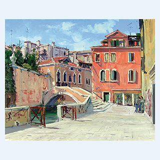 Ponte Molin | Venedig | 17.03.2000 | 40 x 50 cm | Öl/Malkarton