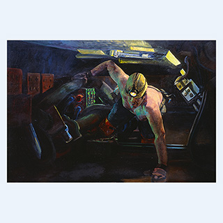 Der Hobelbegleiter, Auguste Victoria | - | 1985 | 110 x 160 cm | Öl/Leinwand