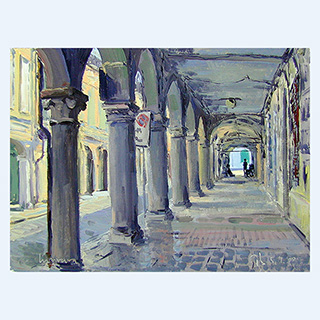 Luzzara | Po-Ebene | 05.09.2000 | 30 x 40 cm | Öl/Malkarton