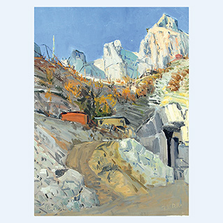 Marmorbruch | Italien | 17.11.2001 | 40cm x 30cm | Öl/Malkarton