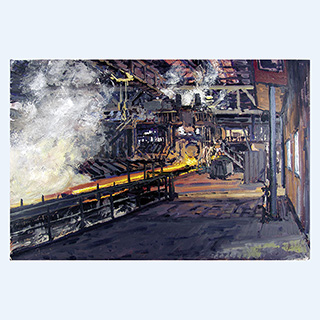 Breitbandstraße | Peine Salzgitter | 29.01.2002 | 40 x 60 cm | Öl/Malkarton