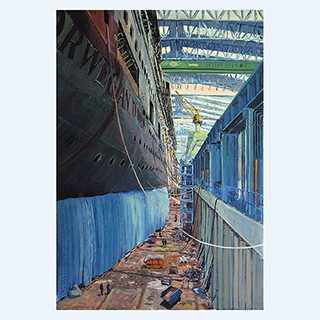 Norwegian Dawn, Meyer-Werft | Meyer Werft, Papenburg | 2002 | 120 x 80 cm | Öl/Leinwand