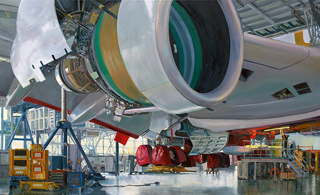 Aufgebockte A380 | Airbus, Hamburg
