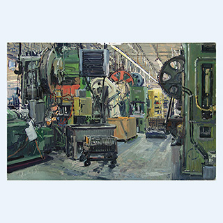 Schmiede | Mechanical Industries, Milwaukee USA | 14.03.2003 | 40 x 60 cm | Öl/Malkarton