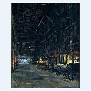 Gießereihalle | Kohler, USA | 60 x 40 cm | Öl auf Malkarton