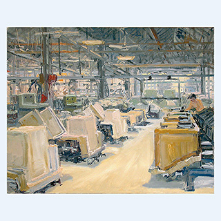 Handwaschbeckenguss, Vor-Ort-Gemälde | Kohler, Kohler, USA | 30.10.2003 | 40 x 50 cm | Öl/Malkarton