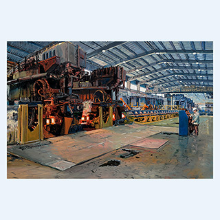 Grobwalzwerk | Charter Steel, Cleveland, OHIO, USA | 80 x 120 cm | Öl/Leiwand