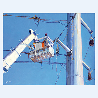 High on the T-Line | Michels, Brownsville, WI USA | 2008 | 45cm x 60cm | Öl/Leinwand