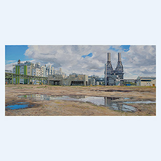 Kraftwerk | BASF, Schwarzheide | 2010 | 85 x 190 cm | Öl/Leinwand