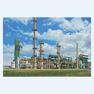 Synthesegasanlage | BASF, Schwarzheide | 2010 | 85 x 125 cm | Öl/Leinwand
