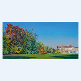 Herbststimmung mit Schloss Wilhelmshöhe | Kassel | 2018 | 50 x 100 cm | Öl/Leinwand