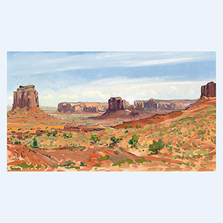 Monument Valley | Utah, USA | 26.07.1996 | 30 x 50 cm | Öl/Malkarton