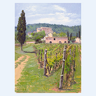 Weinstöcke bei Torre | Toskana | 25.05.1999 | 40 x 30 cm | Öl/Malkarton