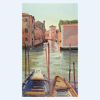 Rio della Vergini | Venedig | 22.03.2000 | 50 x 30 cm | Öl/Malkarton