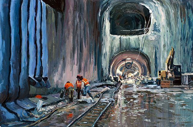 17.02.2015 | The East Side Access project #1 | New York, NY, USA | 40 x 60cm | Öl/Malkarton